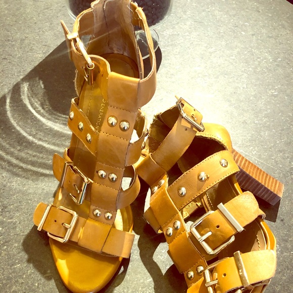 BCBGeneration Shoes - BCBG Cage Heels with Gold Studs 8.5